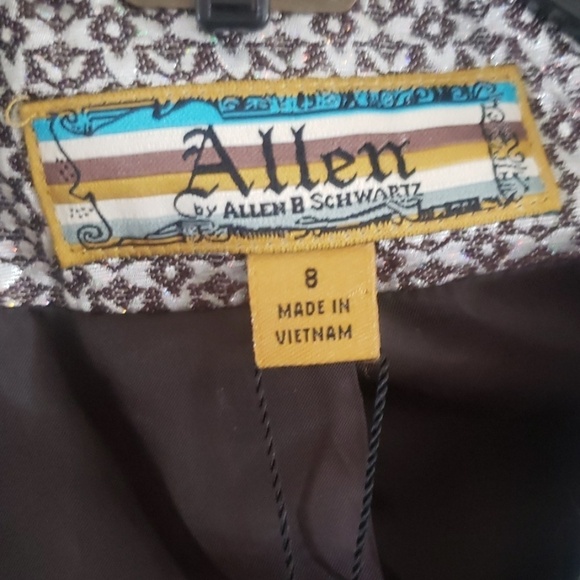 NWT Vintage Allen Metallic Blazer/ Jacket size 8 - Picture 3 of 8